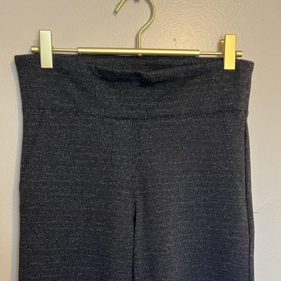 Betabrand Career Yoga Pants Sz Small Petite Charcoal Gray Wide Leg Flare Stretch - Picture 2 of 6